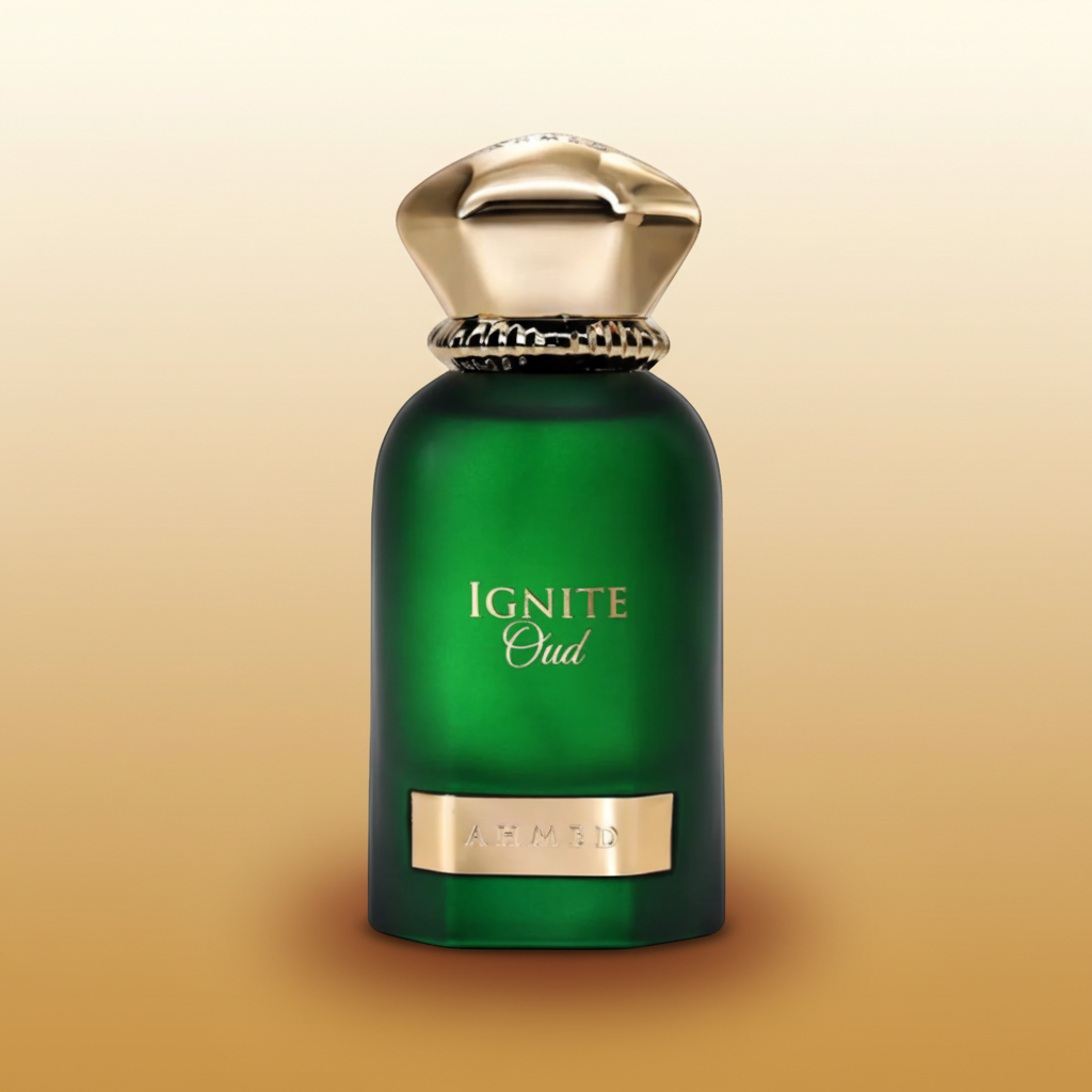 Ahmed Ignite Oud Extrait decant bottle, 10ml, amber glass with spray