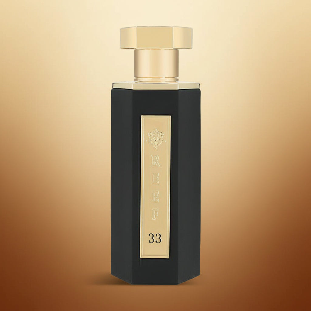 Reef 33 decant bottle, 10ml, amber glass with spray