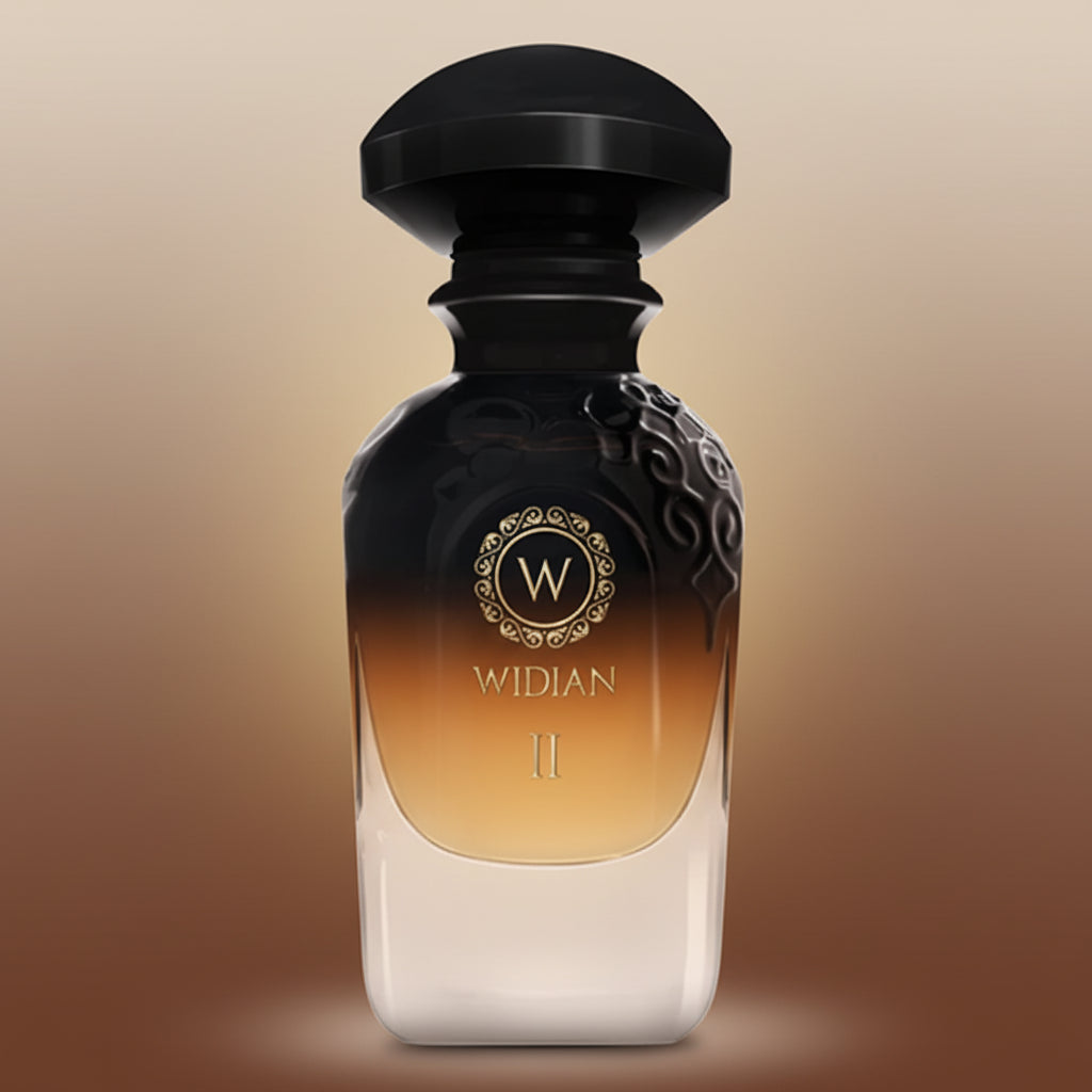 Widian Black II Extrait decant bottle, 10ml, amber glass with spray