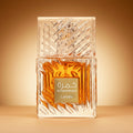 Lattafa Khamrah decant bottle, 10ml, amber glass with spray